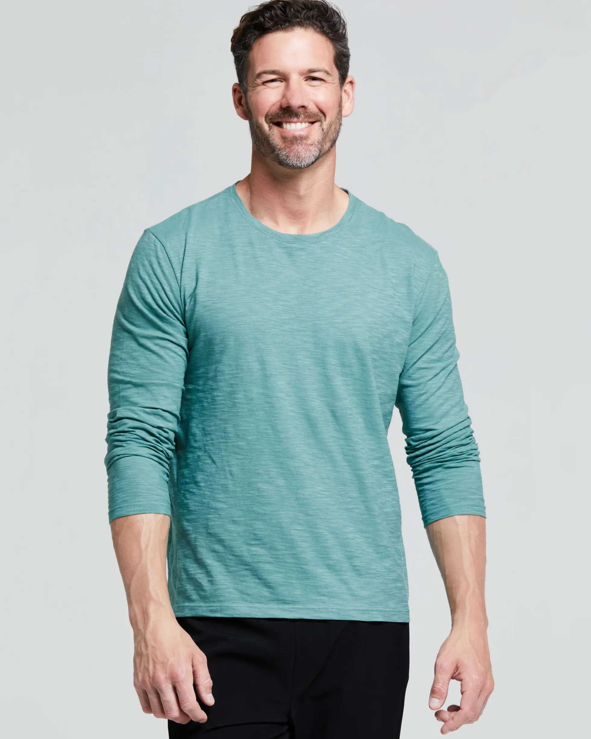 MAGLIA UOMO MANICA LUNGA COTONE FIAMMATO