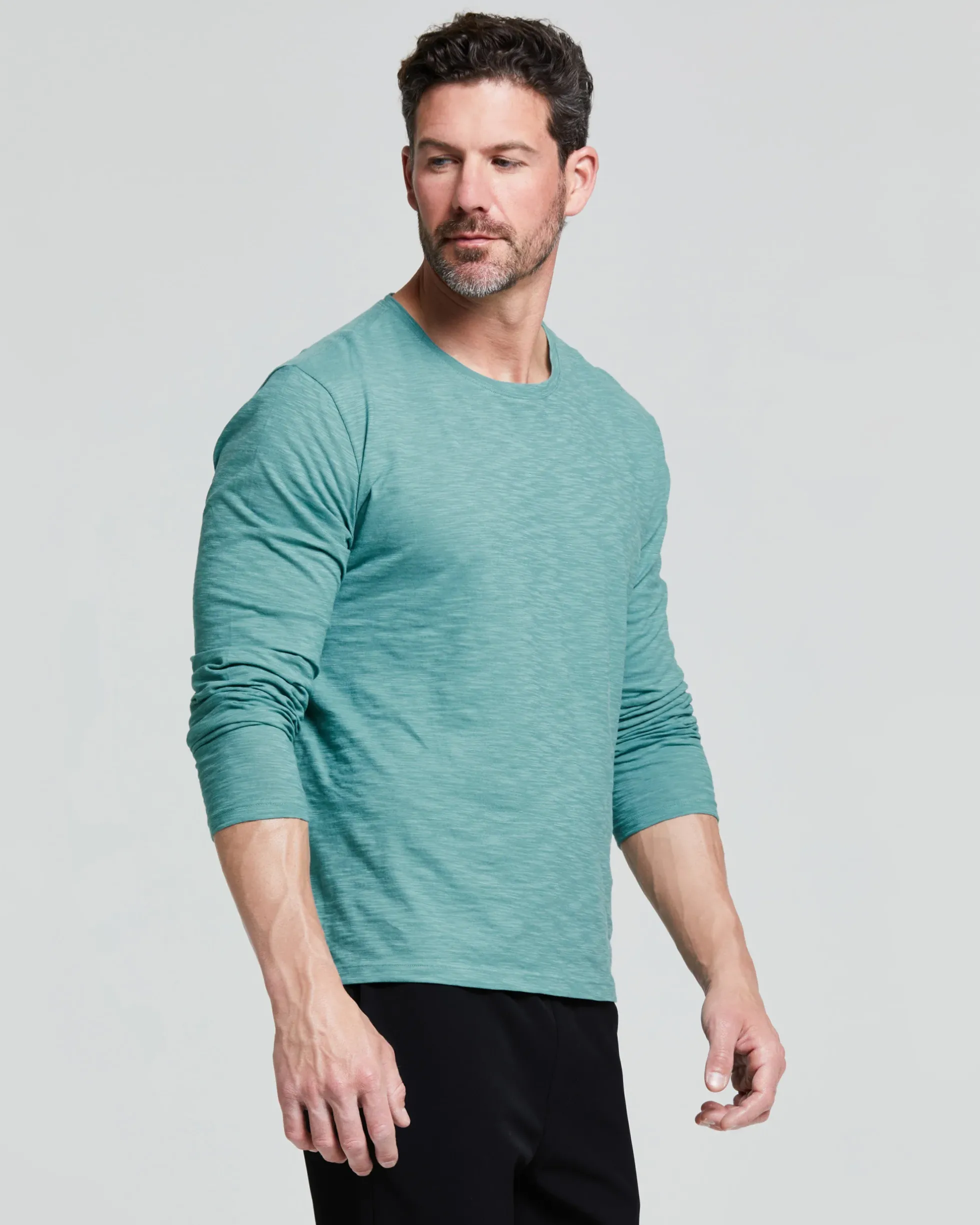 MAGLIA UOMO MANICA LUNGA COTONE FIAMMATO