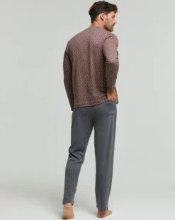Pigiama lungo cotone interlock Zafferano