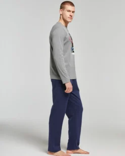 Pigiama lungo cotone interlock Aldo