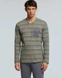 PIGIAMA LUNGO COTONE INTERLOCK NEBBIOLO