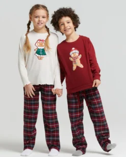 Pigiama lungo cotone interlock e flanella Olanda