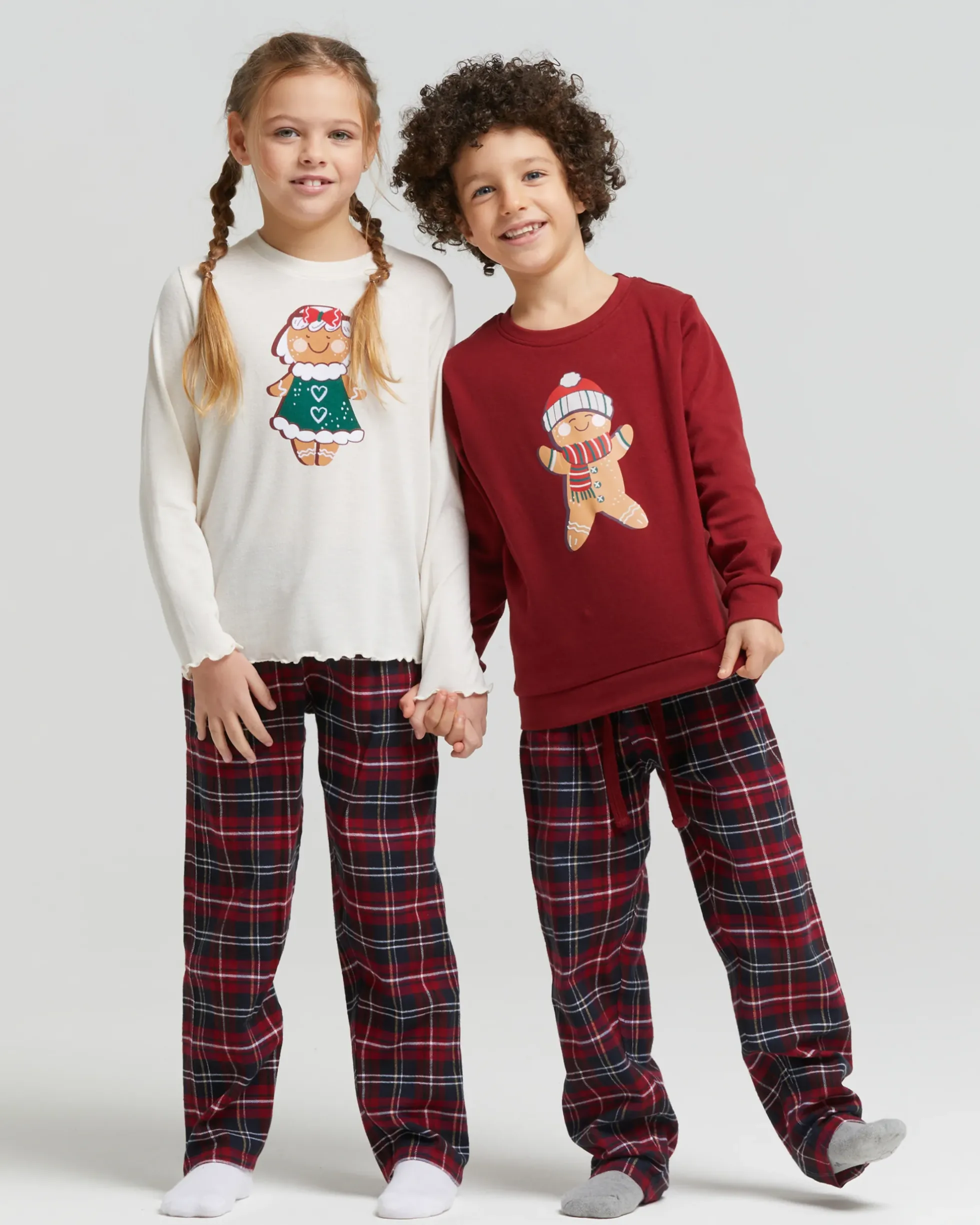 Pigiama lungo cotone interlock e flanella Olanda