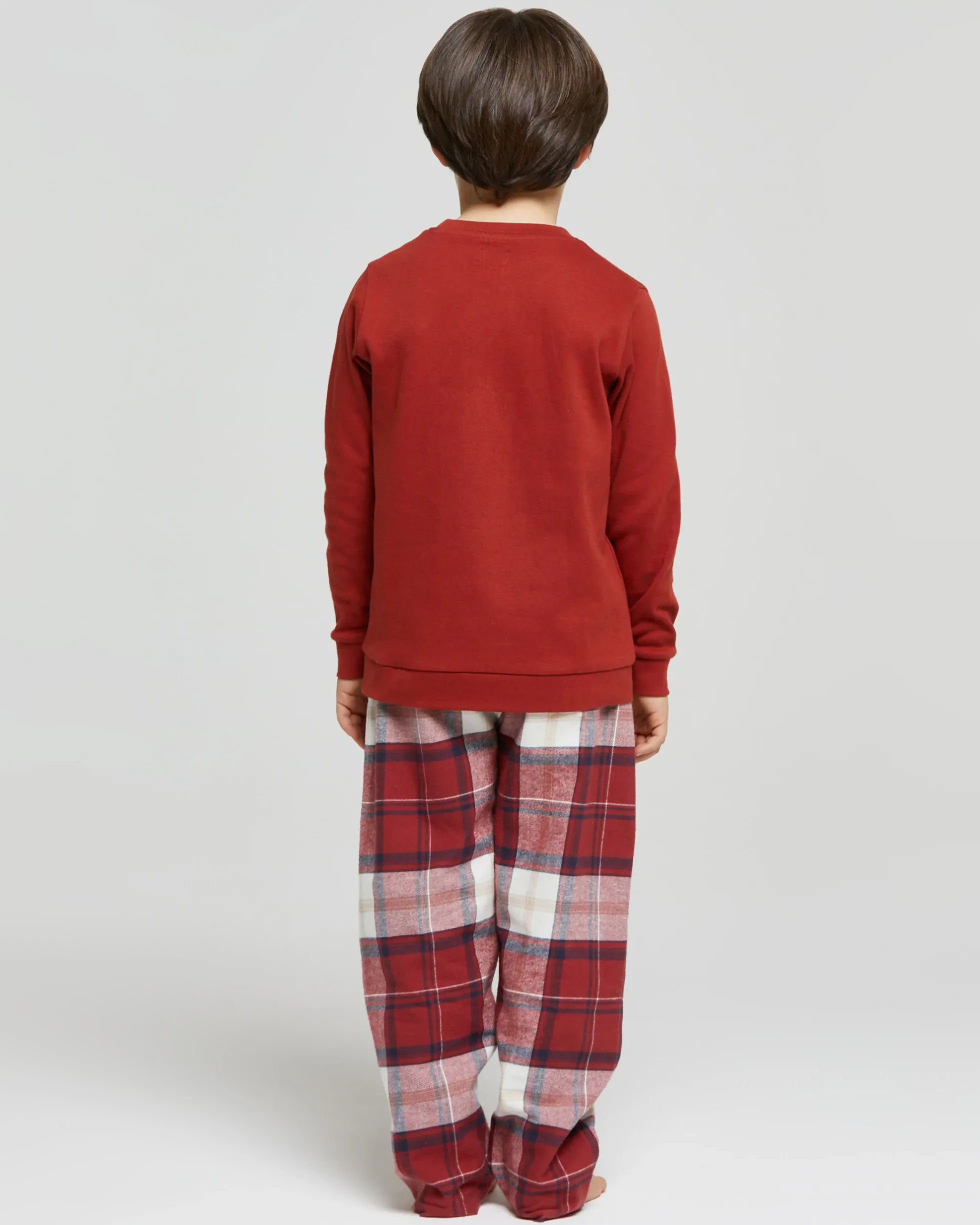 Pigiama lungo cotone interlock e flanella Bob
