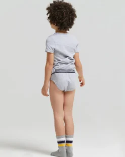 Slip bimbo in cotone organico con elastico a righe