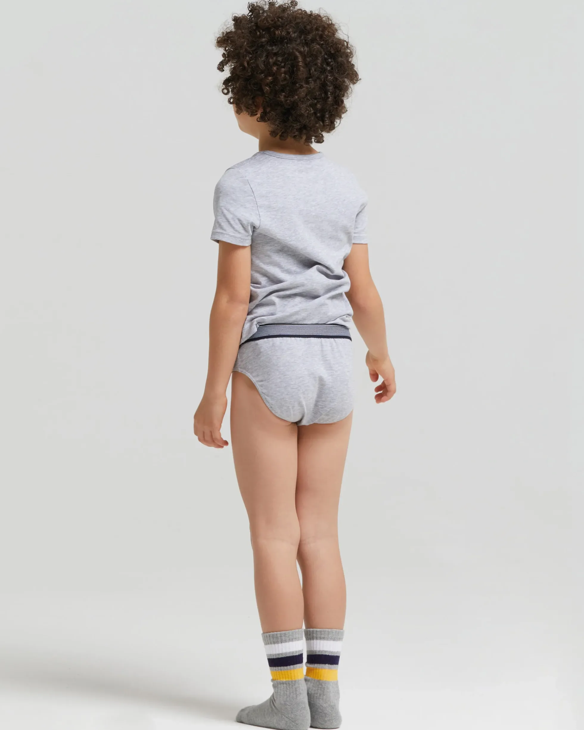 Slip bimbo in cotone organico con elastico a righe