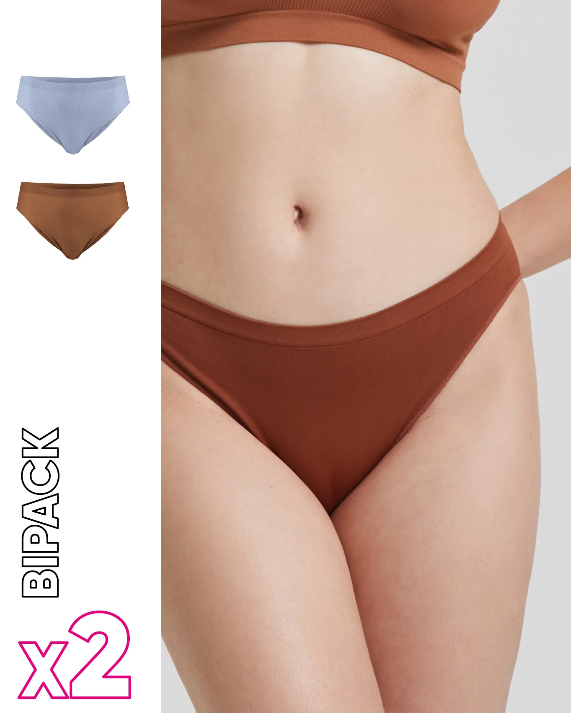 Slip seamless donna con tassello immagliato X2