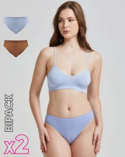 Slip seamless donna con tassello immagliato X2