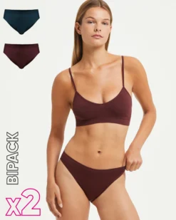 Slip seamless donna con tassello immagliato X2