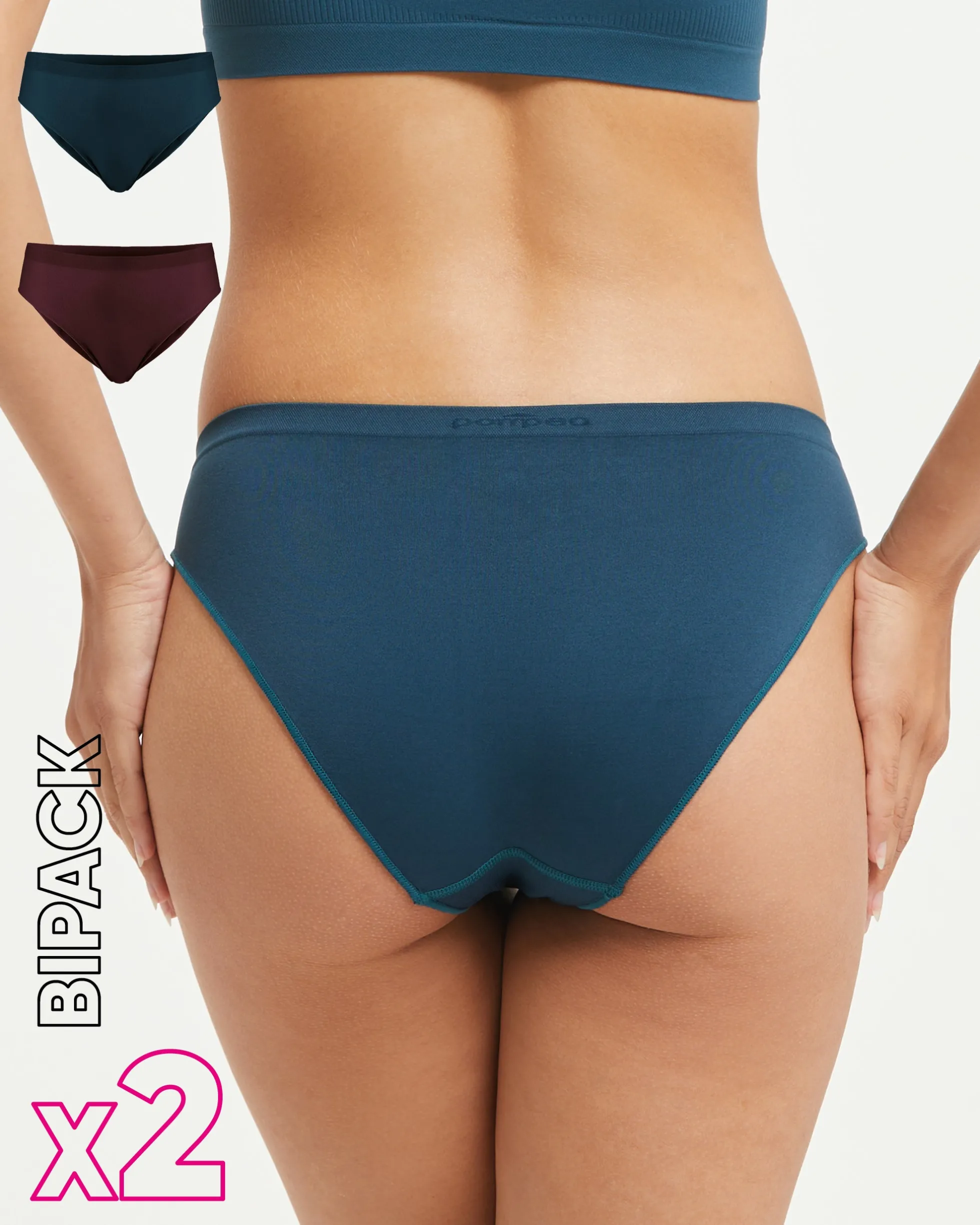 Slip seamless donna con tassello immagliato X2