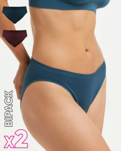 Slip seamless donna con tassello immagliato X2