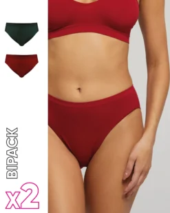 Slip seamless donna con tassello immagliato X2