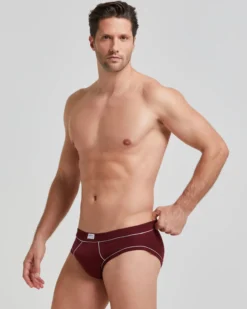Slip uomo cotone con dettagli a contrasto