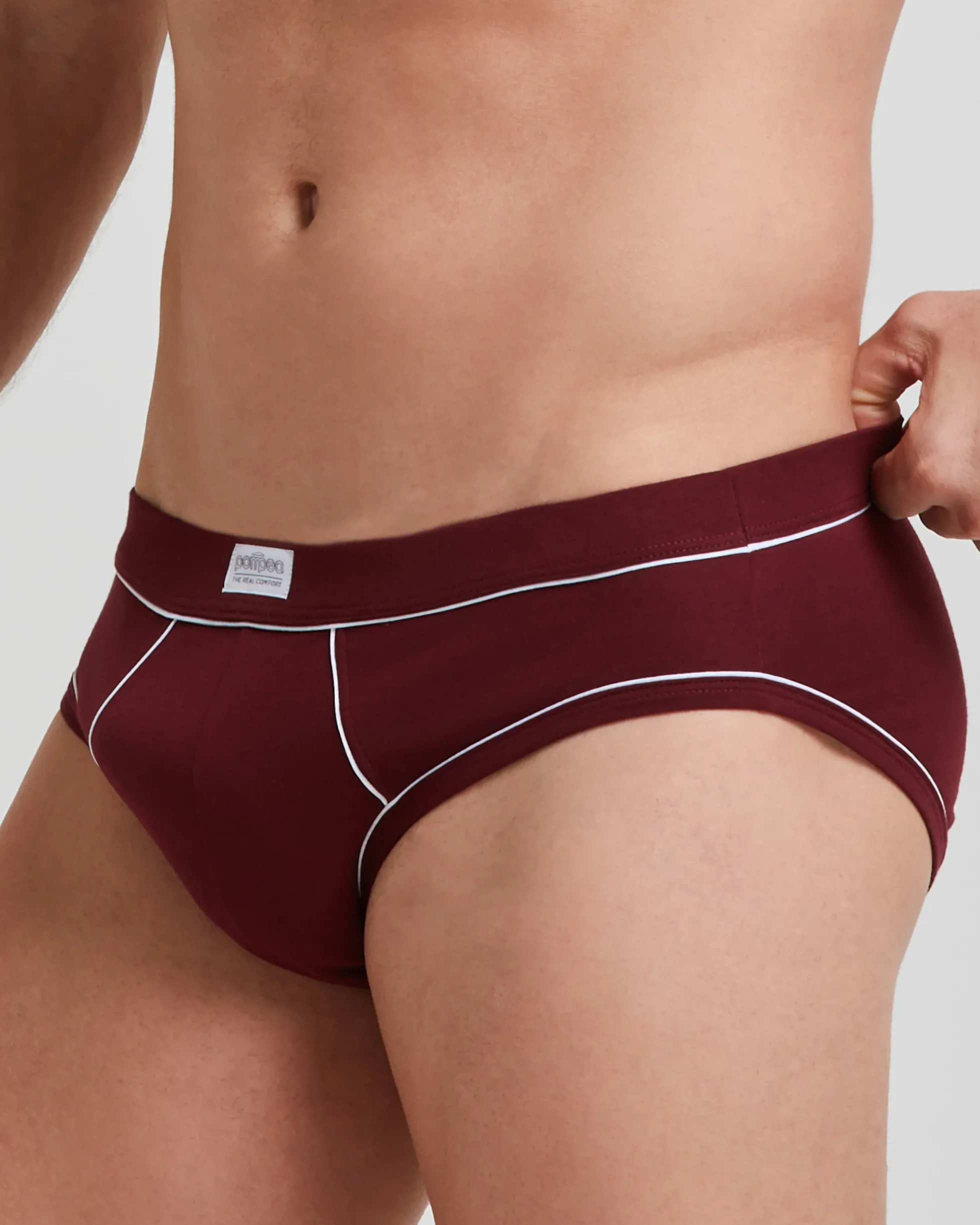 Slip uomo cotone con dettagli a contrasto