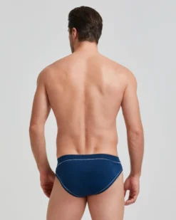Slip uomo cotone con dettagli a contrasto