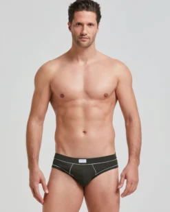 Slip uomo cotone con dettagli a contrasto
