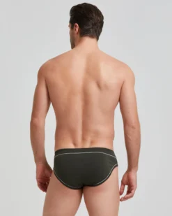 Slip uomo cotone con dettagli a contrasto