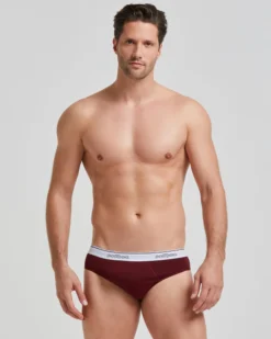 Slip uomo cotone con elastico a vista logato