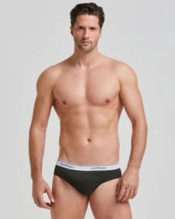 Slip uomo cotone con elastico a vista logato