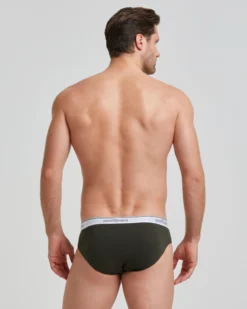 Slip uomo cotone con elastico a vista logato