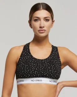 Top no stress cotone pois