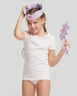 T-shirt girocollo bimba in caldo cotone organico