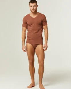 T-Shirt scollo V no stress cotone modal